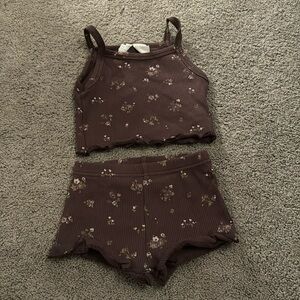 Jamie Kay Petite Fluer Ribbed Midi Singlet & Shorts